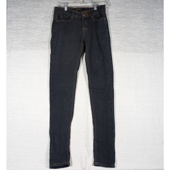 Rocawear Skinny Jeans Womens Size 5 Black Ankle Jeans Y2K Embroidered Pockets - Picture 2 of 9